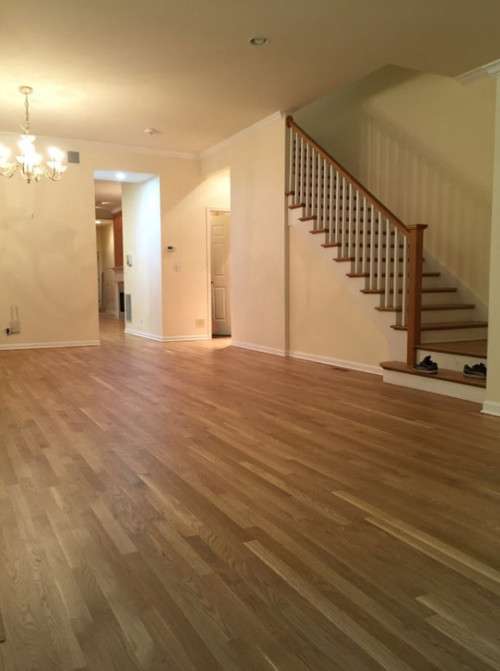 Light hardwood in a contemporary home - M Craft